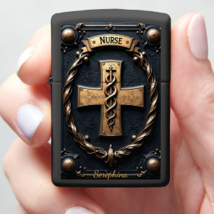 First Responder Cross Nurse Caduceus Gift Zippo Lighter