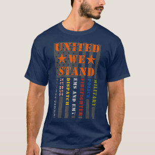 First Responder Hero Flag Military Police Fire T-Shirt