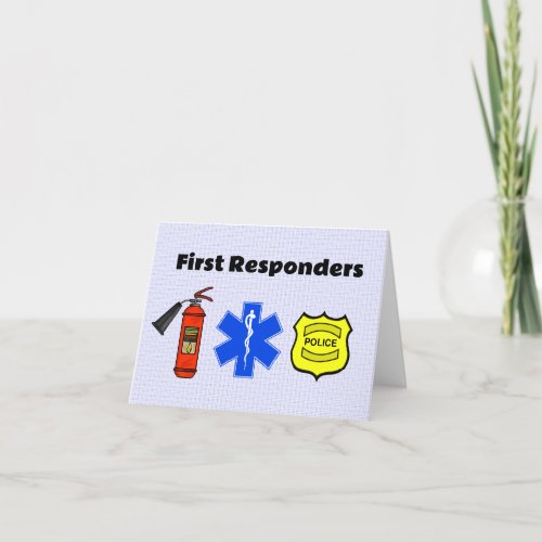 First Responder Icons Greeting Card