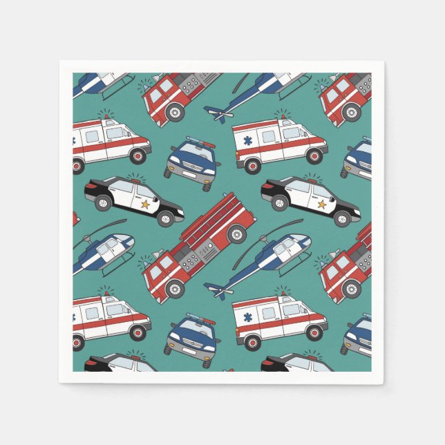 First Responder Paper Napkins, Hero Appreciation  Napkins (Front)