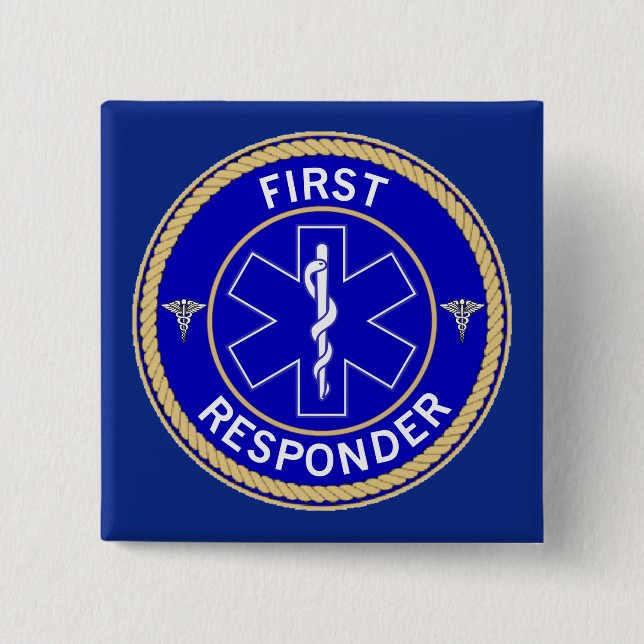 First Responder Pinback Button (Front)
