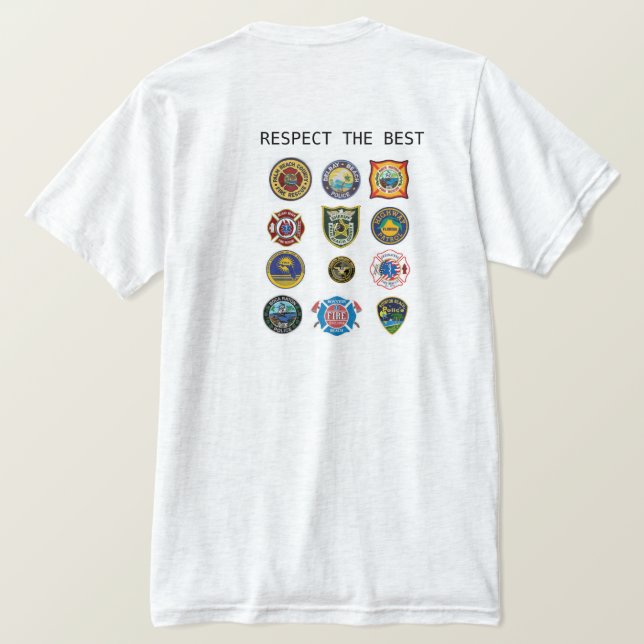 First Responder Respect T Shirt (Design Back)
