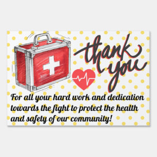 First Responder Thank You Coronavirus First Aid Sign