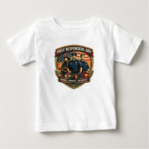 First Responders Day Honor Service Sacrifice Vinta Baby T-Shirt