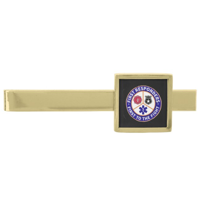 First Responders Gold Finish Tie Bar (Front)