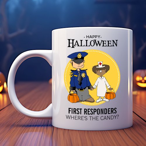 First Responders Police Officer Nurse Halloween Coffee Mug