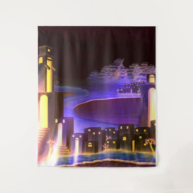 "First Revelation" - cryptic mysterious art Tapestry (Front)