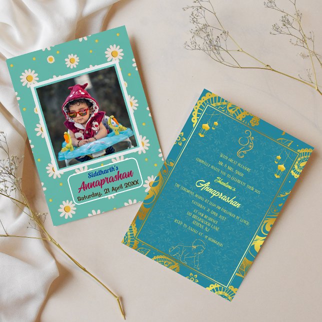 First Rice "Annaprashan" Indian Baby Image Invitation (Creator Uploaded)