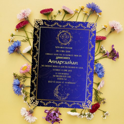 First Rice Annaprashan Indian Baby Invitation