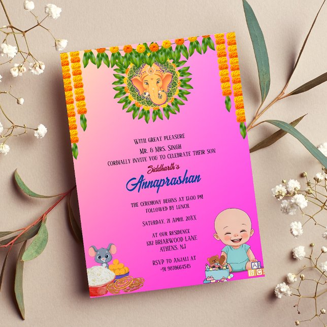 First Rice "Annaprashan" Indian Invitation (Creator Uploaded)