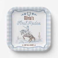 First Rodeo 1st Birthday Blue Western