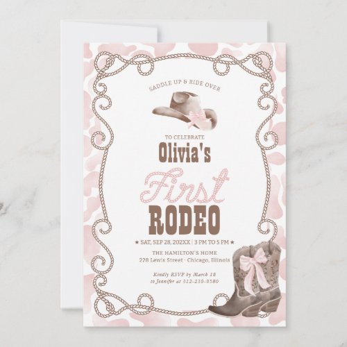 First Rodeo 1st Birthday Dusty Pink