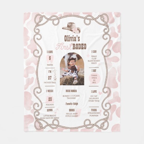 First Rodeo 1st Birthday Milestone Sign 