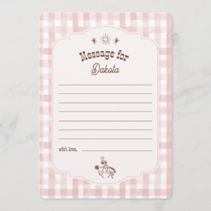 First Rodeo 1st Birthday Pink Time Capsule Cards