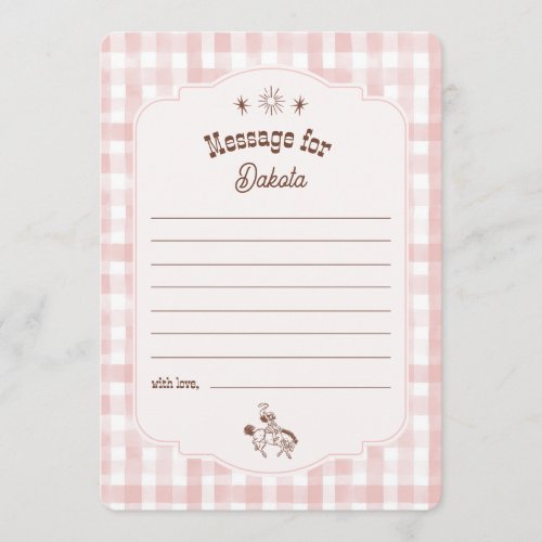First Rodeo 1st Birthday Pink Time Capsule Cards