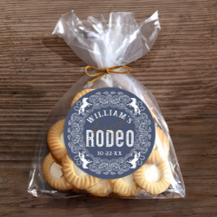 First Rodeo 1st Birthday Sticker – Navy Blue Weste