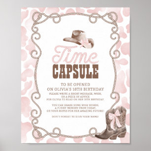 First Rodeo 1st Birthday Time Capsule Party Sign