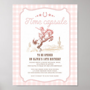 First Rodeo 1st Birthday Western Time Capsule Sign