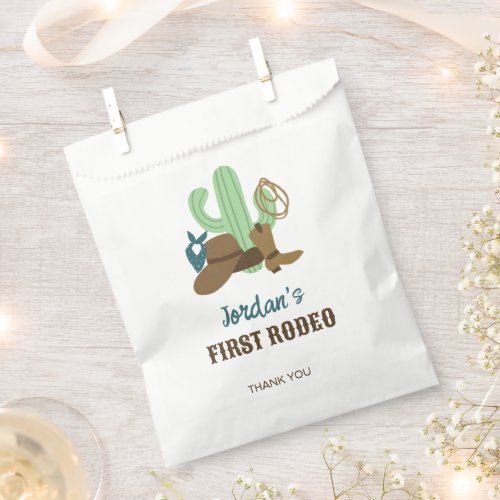 First Rodeo Birthday 1st Cowboy Western Favor Bag