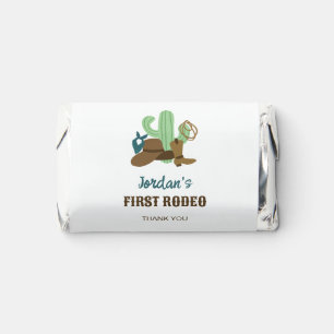 First Rodeo Birthday 1st Cowboy Western Hershey's Miniatures