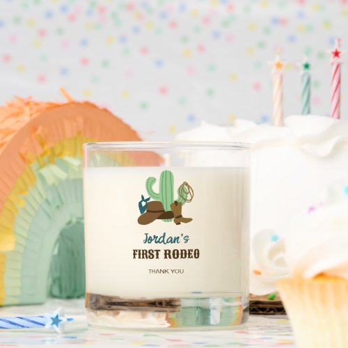 First Rodeo Birthday 1st Cowboy Western Scented Candle