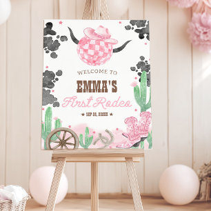First Rodeo Birthday Boho Wild West Welcome Sign
