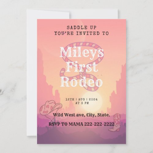 First Rodeo Birthday Card_Saddle up Invitation