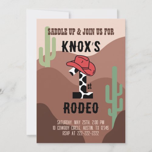 First Rodeo Birthday Invitation