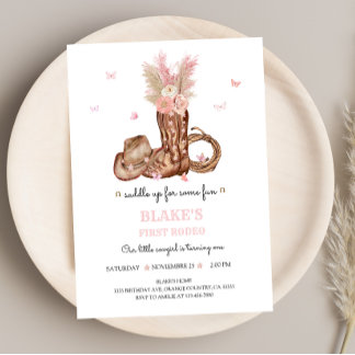 First Rodeo Birthday Invitation