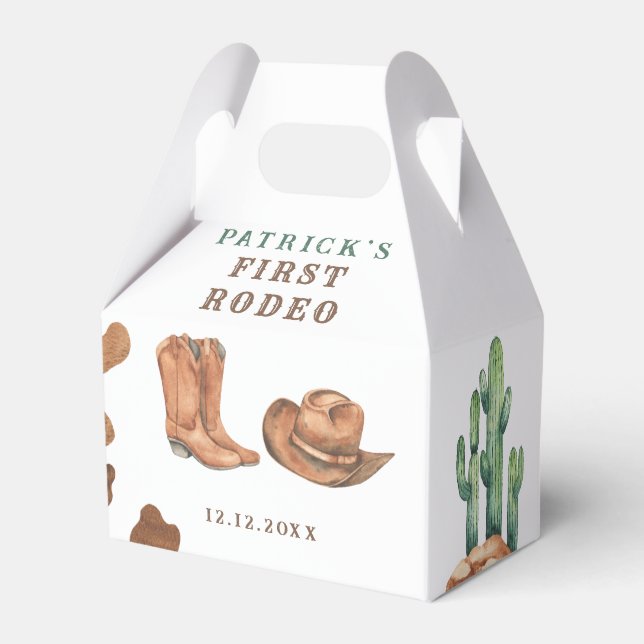 First Rodeo Birthday Party Favor Boxes (Front Side)