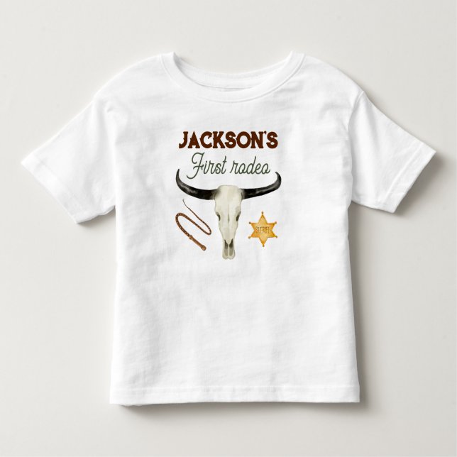 First rodeo birthday toddler t-shirt (Front)