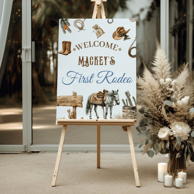 First Rodeo Birthday Wild West Cowboy Foam Board (Creator Uploaded)