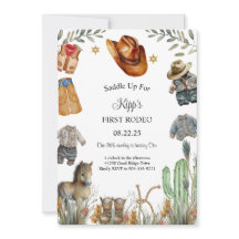 First Rodeo Birthday with Photo template