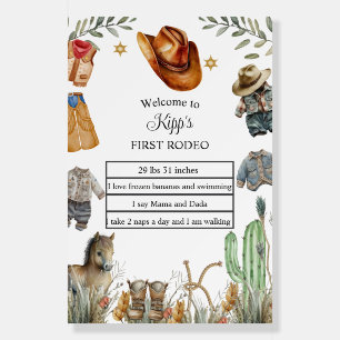 First Rodeo Birthday with Photo template Foam Board