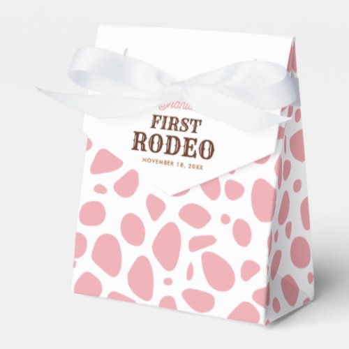 First Rodeo Blue Wild West Girl Pink 1st Birthday Favor Boxes
