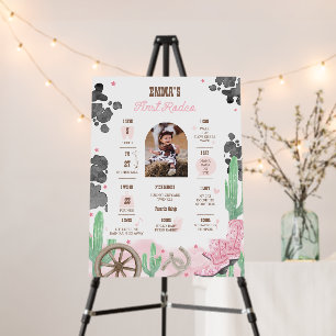 First Rodeo Boho Wild West Milestone Sign 