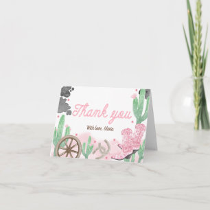 First Rodeo Boho Wild West Thank You Card