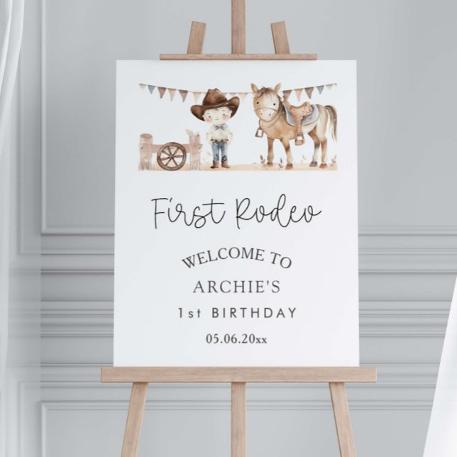 First Rodeo Boy western Party Birthday  Foam Board (Creator Uploaded)