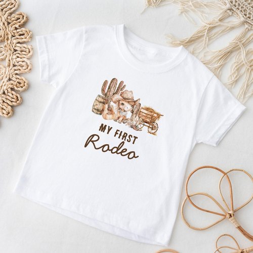 First Rodeo Country Cowboy Birthday Baby T_Shirt