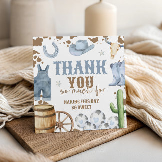 First Rodeo Cowboy Birthday Favor Tag