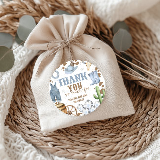 First Rodeo Cowboy Birthday Favor Tag