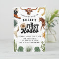 First Rodeo Cowboy Birthday Invitation | Zazzle