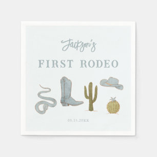 First Rodeo Cowboy Birthday Party Napkins