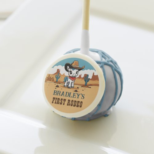 First Rodeo cowboy cute horse birthday party favor