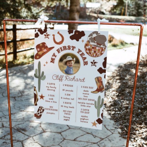 First Rodeo cowboy gender neutral photo Milestone Poster