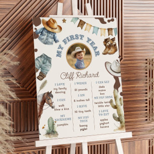 First Rodeo cowboy gender neutral photo Milestone Poster