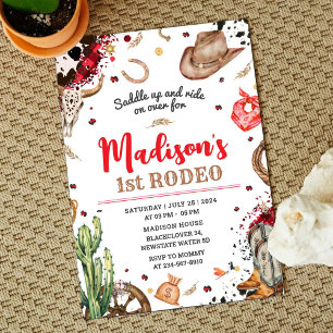 First Rodeo Cowboy Party Invitation