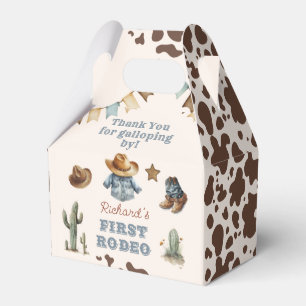 First rodeo Cowboy Wild west birthday party Favor Boxes