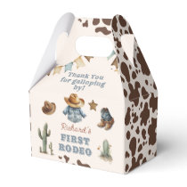First rodeo Cowboy Wild west birthday party Favor Favor Boxes