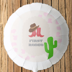 First Rodeo Girl 1st Birthday Balloon
